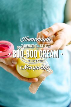 Homemade Healing Boo-Boo Cream: Like Homemade Neosporin® - Live Simply Homemade Neosporin, Healing Salve Recipe, Salve Recipes, Healing Salves, Natural Therapy, Live Simply, Homemade Beauty Products, Diy Natural Products