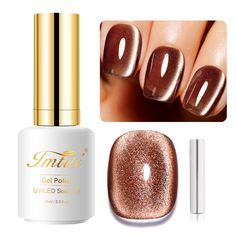 PRICES MAY VARY. 💎 9D Cat eye Gel Polish Set - 15ml 9D Cat's Eye Gel Nail Polish + 1 x Magnetic Wand,Our Gel Nail Polish is perfect for any occasion, whether it's a formal gala, a night out with friends, or a casual day at the office. 💎 Shimmer Holographic Effect - they can appear in different colors and shapes in different lights and angles! You will be pleasantly surprised by the fascinating color-changing and cat-eye velvet effect.With a wide range of colors to choose from, you’ll be able t Cat Nail Caps, Magnetic Gel Polish, Brown Cat Eye, Nail Caps, Pedicure Nail Designs, Cat Eye Gel Polish, Clear Nail, Nail Care Routine, Uv Gel Nail Polish