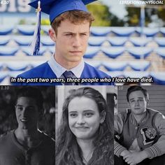 two pictures of people in graduation caps and gowns, one with the same name on it