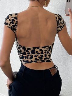 Women's Summer Daily Elegant & Sexy Vacation Animal Print Tiger Pattern Sleeveless Tight T-Shirt Back To School Multicolor Sexy  Short Sleeve Knitted Fabric Leopard Print,Textured Pattern  Slight Stretch  Women Clothing, size features are:Bust: ,Length: ,Sleeve Length: Tight T Shirt, Tiger Pattern, Printed Sleeveless Top, Elegant Dresses Long, Women T Shirts, Wide Leg Jeans, Fashion Online Shop, All Fashion, Summer Women