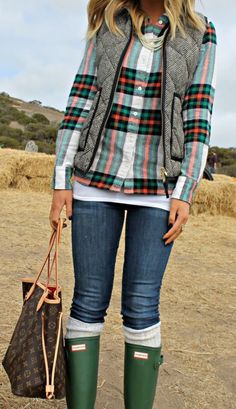 Pretty Winter Outfits, Hunter Boot, Boating Outfit, Outfit Trends, New Fashion Trends, 가을 패션, Casual Fall Outfits, Looks Style, Fall Winter Outfits