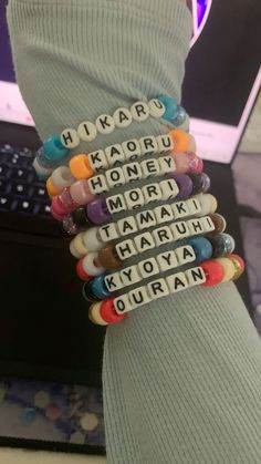 Ohshc Bracelet, Ohshc Haruhi, Scenecore Kandi, Scene Kandi, Ouran High School Host Club Funny, Host Club Anime