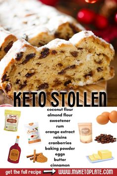 an advertisement for keto - stoller with the words, get the full recipe