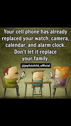 Your cell phone has already replaced your watch, camera,  calender and alarm clock. Don't let it replace your family.

#Parents #parentinglife #joyfulchild #screentime #phoneaddiction #momofinstagram #momlife #dadlife #viral #trending Parenting Inspiration, Parent Support, Balance And Harmony, Emotional Wellbeing, Dad Life, Positive Parenting, Screen Time, Latest Video, Alarm Clock