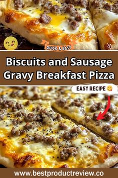 Biscuits and Sausage Gravy Breakfast Pizza Biscuits & Gravy Breakfast Pizza, Sausage Gravy And Biscuits Pizza, Biscuit And Sausage Gravy Breakfast Pizza, Biscuit Sausage Gravy Pizza, Breakfast Sausage Biscuit Casserole, Breakfast Pizza Recipe Healthy, Biscuits & Sausage Gravy Breakfast Pizza, Breakfast Pizza Sausage Gravy, Sausage Breakfast Sandwich Recipes