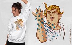 Donald Trump funny parody t-shirt design T Shirt Vector, Cartoon Download, Campaign Slogans, Cultural Artifact, Vector Graphics Design, Great T Shirts