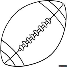 Cartoon Football Coloring Page - Free & Printable Coloring Sheet