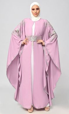 Embroidered Kaftan, Butterfly Cut, Machine Work, Kaftan Style, Open Doors, Ultra Modern, Designer Dress, Abayas Fashion, Embroidery Fashion