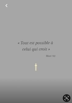 an image of a cross with the words tout est possible a celut qui crot