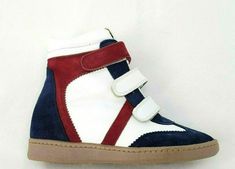 MTNG Originals Leather Red Blue White Hidden Wedge Boot Shoes Sneakers Size 39 - SVNYFancy Boot Shoes, Red Blue White, Red White Blue, Wedge Boot, Shoes Women Heels, Red Blue, Red And Blue, Baskets, Shoe Boots