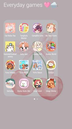 Japanese Games App, App Games To Play, Aesthetic Games To Play, Juegos Cute App, Juegos Cute, Kawaii Games App, Good Apps For Iphone