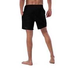 Stay cool all summer. in quick-drying and breathable swim trunks with pockets and an anti-chafe liner. Color Match - perfect for all, looks especially great on skin tone types II-VI Find Your Tone ﻿• Fabric composition: (may vary by 5%) 91% recycled polyester, 9% spandex• Liner composition: 92% polyester, 8% spandex• Fabric weight (may vary by 5%): 5.13 oz/yd² (174 g/m²) • Four-way stretch water-repellent microfiber fabric• Anti-chafe mesh inner liner• Swim trunks with elastic waistband with drawcord• Mesh pockets• Swim trunks with small inside pocket for valuables• UPF 50+ Size guide WAIST (inches) HIPS (inches) 2XS 28 ⅜ 35 ⅜ XS 29 ⅞ 37 S 31 ½ 38 ⅝ M 33 ⅛ 40 ⅛ L 36 ¼ 43 ¼ XL 39 ⅜ 46 ½ 2XL 42 ½ 49 ⅝ 3XL 45 ⅝ 52 ¾ 4XL 48 ⅞ 55 ⅞ 5XL 52 59 6XL 55 ⅛ 62 ¼ WAIST (cm) HIPS (cm) 2XS 72 90 XS 76 94 Black Swim Trunks, Anti Chafing, Mens Swim Shorts, Pure Black, Printed Swim, Mens Swim Trunks, Man Swimming, Active Wear Tops, Woman Colour