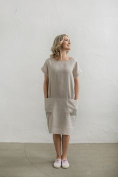 Loose Fit Linen Dress, Comfortable Dress, Casual Linen Dress, Relaxed Fit Dress, Breathable Dress, Simple Linen Dress, Linen Tunic Dress. - Etsy Simple Linen Dress, Linen Wedding Dress, Simple Linen, Light Summer Dresses, Linen Tunic Dress, Dress Comfortable, Dress Linen, Dress Simple, Wedding Linens