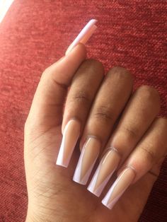 -Lavender French Tips- French Tips Medium Length, Lavender French Tips, French Tips, Medium Length, Lavender, Beauty