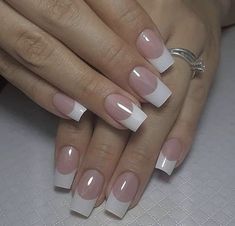 Sheer Nails, White Tips, French Manicure Nails, French Acrylic Nails, French Tips, Fabulous Nails, Classy Nails, French Tip Nails