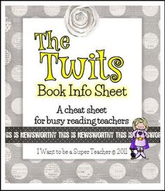 the book info sheet for reading teachers