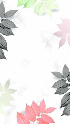 an abstract floral background with pink and green leaves