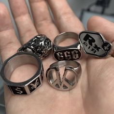 Skater Rings, Grunge Rings, Emo Rings, Hard Jewelry, Emo Jewelry, Hand Jewelry Rings, Grunge Jewelry, Edgy Jewelry, Indie Jewelry