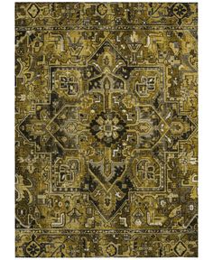 an area rug with many different colors and patterns on the carpet, including black, green,