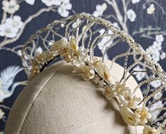 This is another piece bought from a private collection of deadstock 1920s bridal tiaras. These pieces are absolutely exquisite and the workmanship is so detailed and intricate.... Each  flower and stamen has been individully wired onto the framework with precision...It is plainly obvious just how long was spent on all of this pieces. Perfect for a vintage styled wedding! Flower Headdress, Antique Wax, Wax Flowers, Vintage Style Wedding, Bridal Tiara, Vintage Bridal, Headdress, Wedding Hair Accessories, Vintage Stil