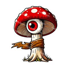 a mushroom with an eye on it