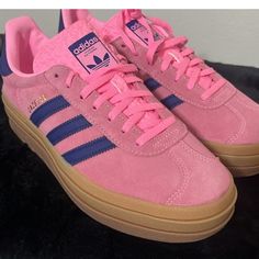 Women’s Size 7.5 But Fit More Like An 8. Come With Original Box. Worn A Handful Of Times. Great Condition. Adidas Pink, Shoes Adidas, Pink Adidas, Adidas Gazelle, Christmas List, Adidas Shoes, Adidas Women, Athletic Shoes, Original Box