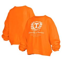 Cozy up and show your Tennessee Volunteers pride with this Big Aug Script Janice pullover sweatshirt from Pressbox. The oversized fit and cropped hem create a trendy silhouette, perfect for layering or wearing on its own. Plus, the super-soft fleece lining ensures cozy comfort whether you're cheering from the stands or relaxing at home. Tennessee Orange, Tennessee Volunteers, Oversized Pullover, Women Hoodies Sweatshirts, Comforters Cozy, Pullover Sweatshirt, Oversized Fits, Ncaa, Sweater Outfits