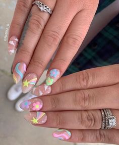 Pastel Cupcakes, Kawaii Nails, Rainbow Nails, Pastel Nails