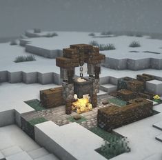 Cute House For Minecraft, Snowy Tundra Minecraft House, Snow Base Minecraft, Minecraft Cozy Builds, Minecraft Tundra Builds, Nordic Minecraft Builds, Minecraft Small Decorations, Small Builds Minecraft, Minecraft Nordic House