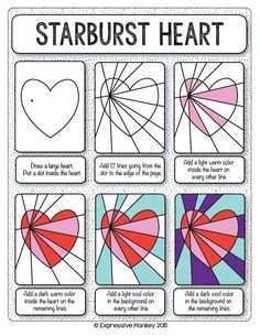 the instructions for starburst heart