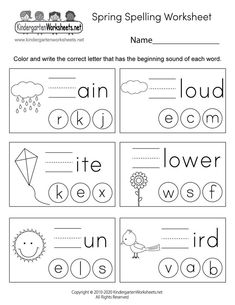 worksheet for beginning and ending sounds