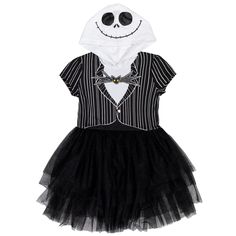 PRICES MAY VARY. Jersey, 75% Cotton , 22% Polyester , 3% Spandex Imported Officially licensed Disney Nightmare Before Christmas big girls cute and stylish short sleeve dress Dress-up cosplay design; Comfortable hood lining; Elastic waist for better fit; Pull on closure; Hooded Neck Durable and long-lasting children's clothing that lets your kids be kids with fun character designs and a comfortable fit Stylish youth apparel made of a soft material that is safe for your child's skin; fashionable c Jack Skellington Costume, Baby Costumes Girl, Disney Nightmare Before Christmas, Christmas Jack Skellington, Nightmare Before Christmas Jack, Up Costumes, Dress Up Costumes, Dress Halloween Costume, Cosplay Dress