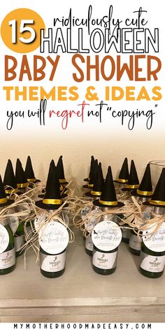 baby shower themes and ideas for your next halloween party with free printable tags on them