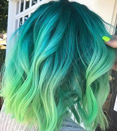 Green Hair Color Ideas, Turquoise Hair, Costume Noir, Pulp Riot, Hair 2024