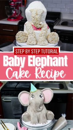 baby elephant cake recipe with step by step instructions