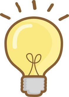 a yellow light bulb with a white background