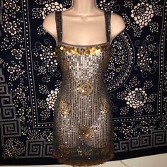 The Haute Brand Arden B. Uses Needs And Sequins To Honor Starry Night Perfect For Nye, Gala, Gallery Opening Sheer Gallery Opening, Starry Night, Silver Gold, Colorful Dresses, Mini Dress, Womens Dresses, Silver, Women Shopping, Gold