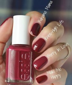 Pedicure Gel, Red Nail Polish, Red Nail, Essie Nail Polish, Essie Nail, Manicure Y Pedicure, Unique Nails, Fall Collection