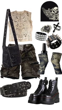 Street Style Outfits Casual, Geeky Clothes, Outfit Boards, Aesthetic Grunge Outfit, Edgy Outfits