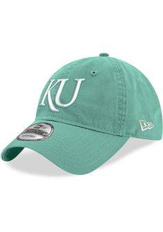 This Kansas Jayhawks Green Adjustable Hat features a team logo embroidered on the front. Kansas Jayhawks, New Era Cap, Adjustable Hat, Logo Embroidered, Team Logo, A Team, Kansas, New Era, Hats For Men