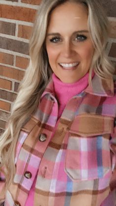 Be ready for the chill with the Ali Shacket! This cozy pink button up will keep you warm and stylish all season long. Add some flair to your wardrobe with a Shacket that does it all! **shown in x-small** Be Ready, Button Up, Wardrobe, Pink