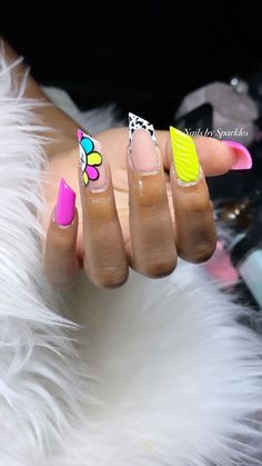 Lipstick shape multicolor acrylic nails Short Lipstick Nails, Short Lipstick Shaped Nails, Lipstick Nails Shape Design, Lipstick Shaped Nails Acrylic, Lipstick Nails Shape Long, Patch Work Nails, Lipstick Nail Shape, Lipstick Shaped Nails, Lipstick Shape Nails