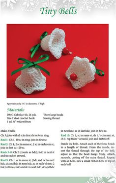 crochet christmas bells pattern with instructions