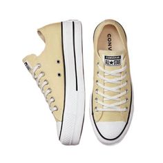 **Nib** Hard To Find Converse Women's Chuck Taylor All Star Lift Sneakers In Lemon Drop/Egret/Black In Size 8 This Size Isn't Even Available On Amazon. The Next Nearest Size Of 8.5 Sells For Up To $109 Trendy Beige Low-top Canvas Shoes, Beige Low-top Canvas Shoes For Summer, Cream Lace-up Canvas Shoes For Summer, Casual Cream Platform Sneakers With Vulcanized Sole, Cream Low-top Canvas Shoes For Summer, Cream Platform Sneakers For Summer, Cream Canvas Shoes With Vulcanized Sole And Round Toe, Cream Canvas Shoes With Vulcanized Sole, Cream Low-top Sneakers For Summer