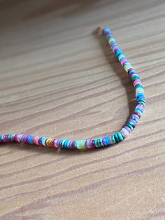 Colorful array of mixed gemstone beads to adorn your neck. Claw Clasp. Measures 16" long and 4mm bead size. Handmade in San Diego, CA by Blue Begonia. Colorful Adjustable Necklaces With Round Beads, Colorful Gemstone Beaded Necklaces With Round Beads, Colorful Gemstone Beaded Necklaces, Adjustable Colorful Gemstone Beaded Necklaces, Multicolor Round Gemstone Beaded Necklaces, Colorful Rondelle Beaded Necklaces For Gifts, Colorful Adjustable Beaded Necklaces With Polished Beads, Colorful Adjustable Beaded Necklace With Polished Beads, Multicolor Heishi Beads Jewelry With Colorful Beads