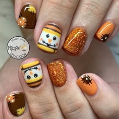 Autumn Nail Colors, Holloween Nails, Thanksgiving Nail Art, Super Cute Nails, Hello Nails, Matte Top Coat, Fall Gel Nails