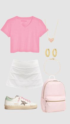 Outfits For Birthday Party Casual, Preppy Dressy Outfits, Cute Pink Outfits For School, Croquet Outfit, School Outfits Preppy, Southern Preppy Outfits, Cute Outfits For Summer, Outfit Inspo Preppy, Cute Middle School Outfits