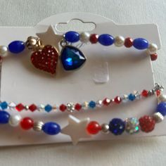 These Are Handmade In My Home. Some Bracelets Are Stretchy, Some Have A Toggle Closure. Some Have A Clasp Or Magnetic. All Zinc Free Good Quality Stones. Thank You For Shopping My Closet Patriotic Blue Friendship Bracelets As Gift, Blue Adjustable Bracelets For 4th Of July, Blue Adjustable Stretch Bracelet For 4th Of July, Blue Stretch Bracelet For 4th Of July Gift, Adjustable Blue Jewelry For 4th Of July, Blue Friendship Bracelets For 4th Of July Gift, Blue Bracelet For 4th Of July, Multicolor Stretch Bracelet For 4th Of July Gift, Patriotic Blue Stretch Bracelet For 4th Of July