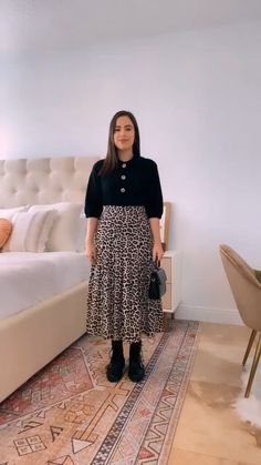 7 ways to style a leopard print skirt! Which one is your favorite? ✨ Click the link to shop these looks! Styles Of Skirts, How To Style Printed Skirt, Printed Skirts Outfit, How To Style Animal Print Skirt, Tiger Skirt Outfit Hijab, Leapord Skirt Outfits, How To Style A Long Skirt Casual, Printed Skirt Outfits, Faldas Midi Outfits