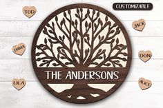 the personalized family tree sign with names